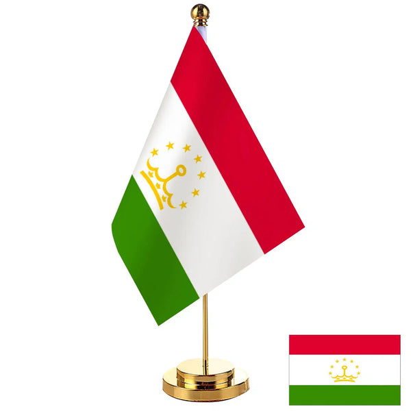 Tajikistan Desk Flag - Small Office Table Flag