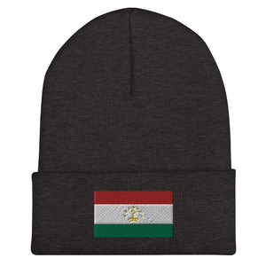 Tajikistan Flag Beanie - Embroidered Winter Hat