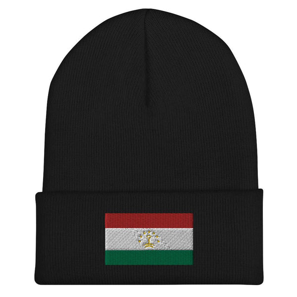 Tajikistan Flag Beanie - Embroidered Winter Hat
