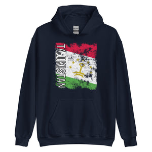 Tajikistan Flag - Distressed Flag Hoodie