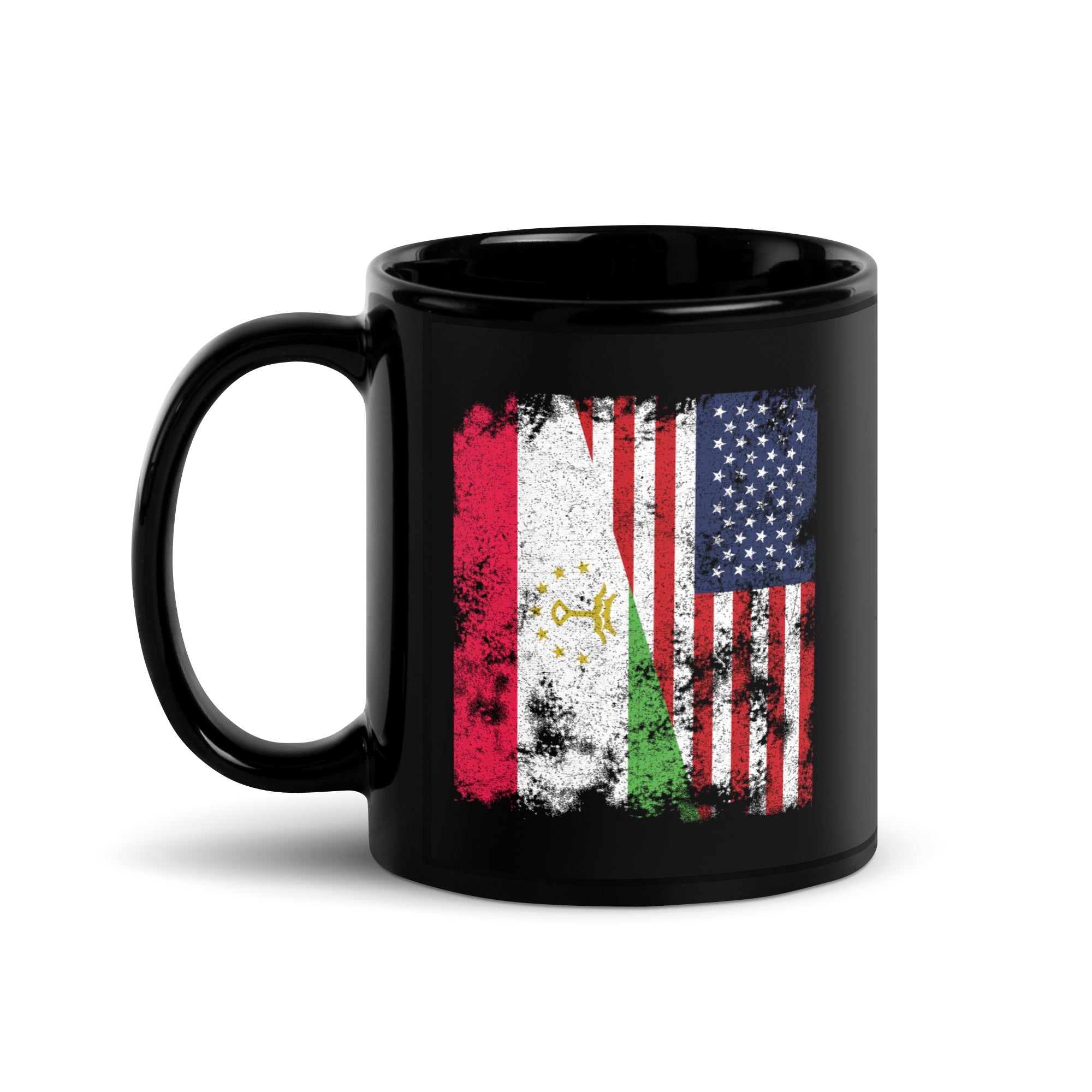 Tajikistan USA Flag - Half American Mug