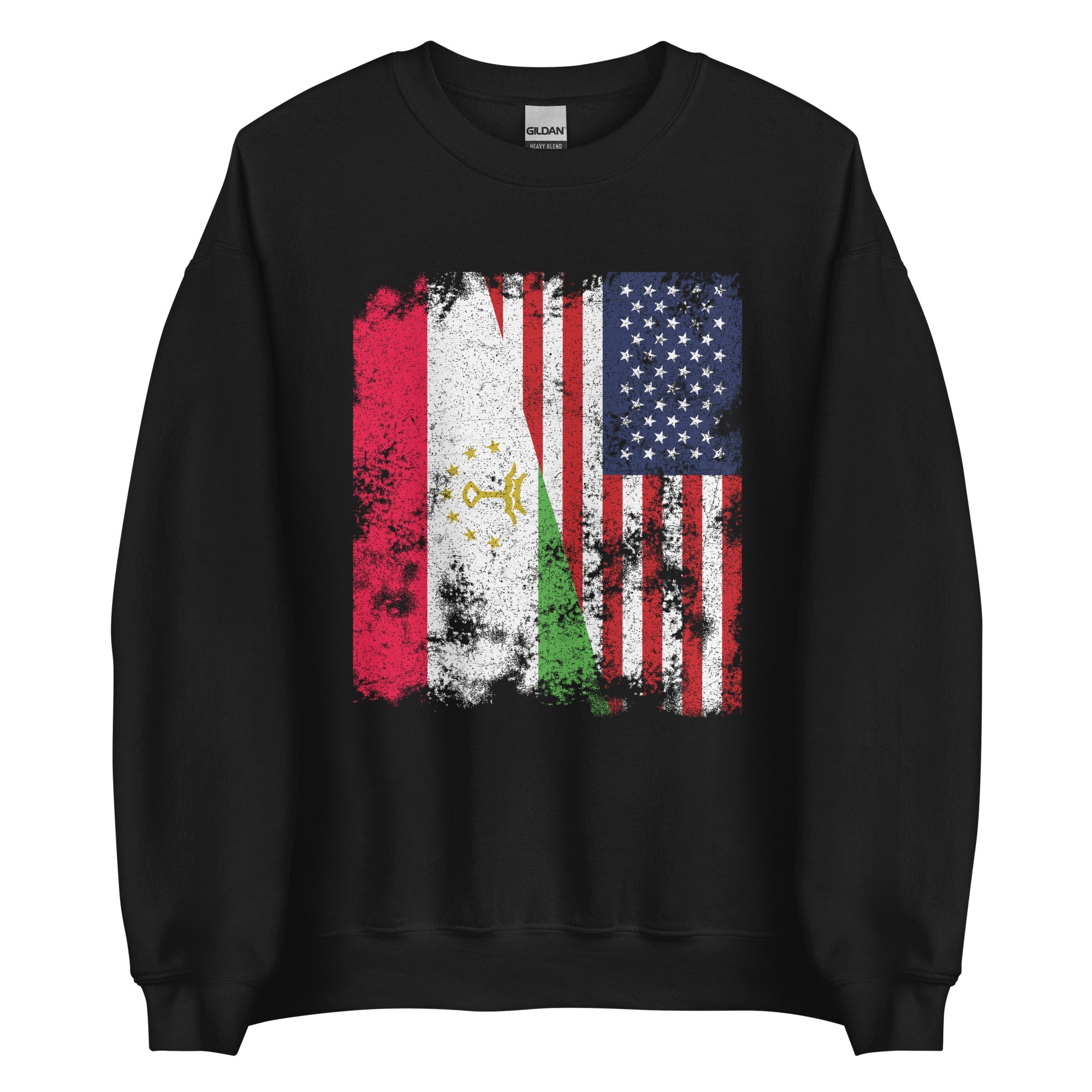 Tajikistan USA Flag - Half American Sweatshirt