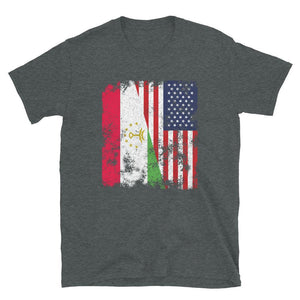 Tajikistan USA Flag - Half American T-Shirt