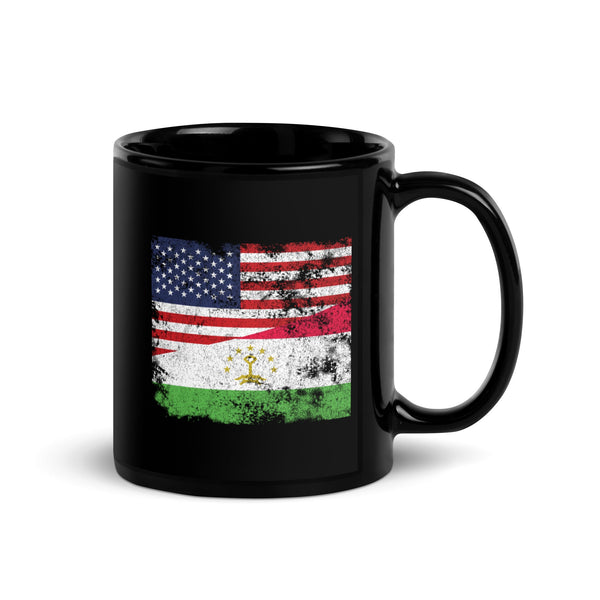 Tajikistan USA Flag Mug