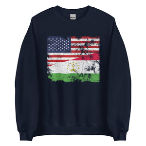 Tajikistan USA Flag Sweatshirt