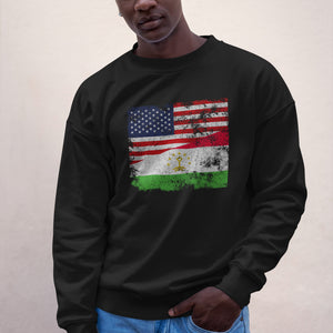 Tajikistan USA Flag Sweatshirt