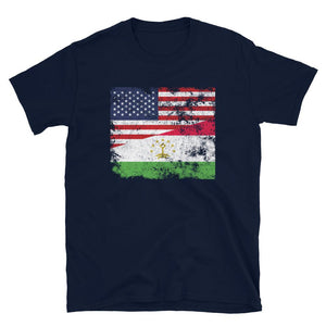 Tajikistan USA Flag T-Shirt