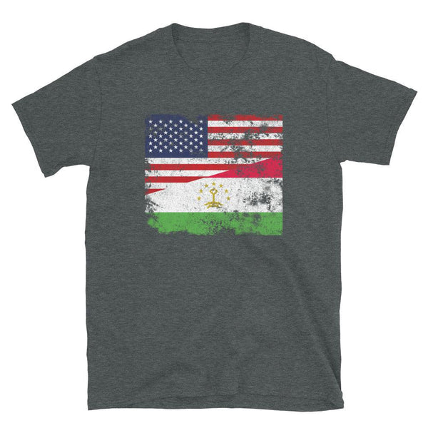 Tajikistan USA Flag T-Shirt