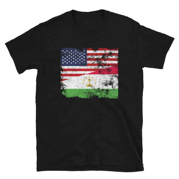 Tajikistan USA Flag T-Shirt