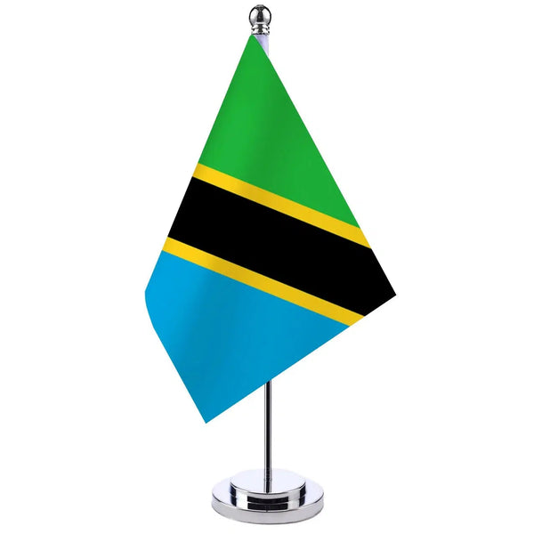 Tanzania Desk Flag - Small Office Table Flag