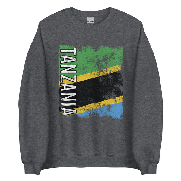 Tanzania Flag - Distressed Flag Sweatshirt