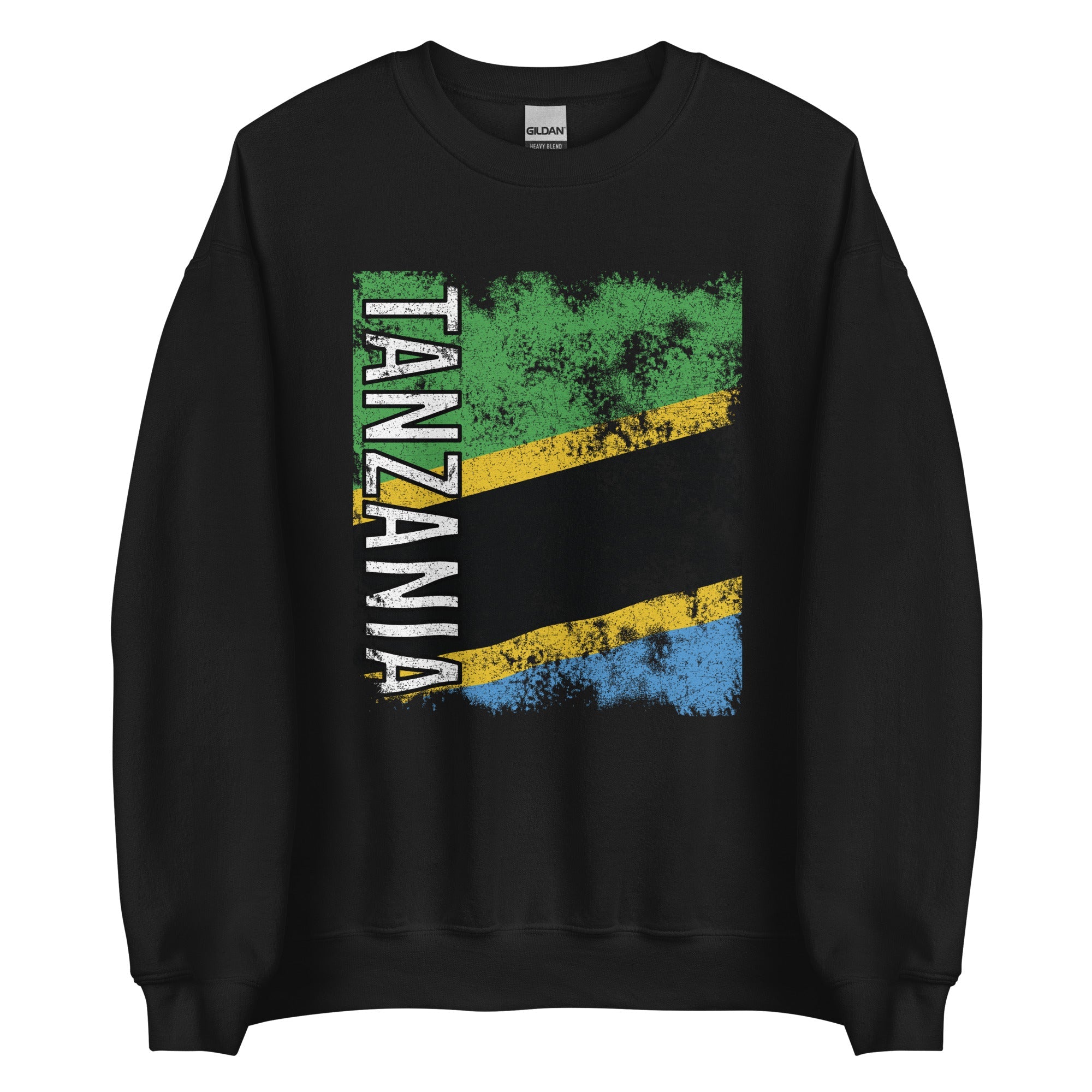 Tanzania Flag - Distressed Flag Sweatshirt