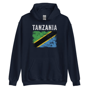 Tanzania Flag Distressed Tanzanian Flag Hoodie