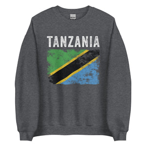 Tanzania Flag Distressed Tanzanian Flag Sweatshirt