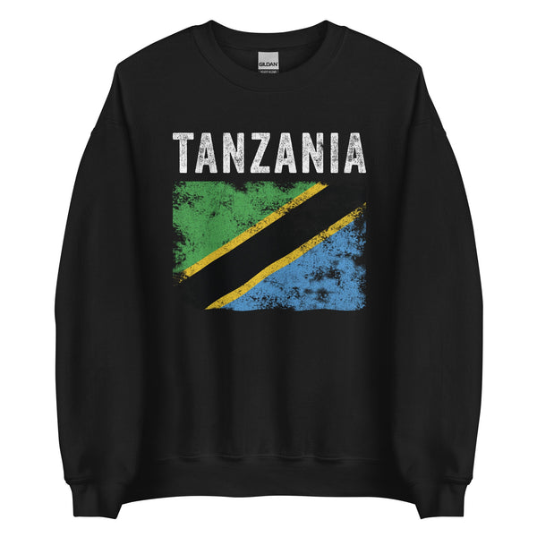 Tanzania Flag Distressed Tanzanian Flag Sweatshirt