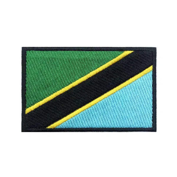 Tanzania Flag Patch - Iron On/Hook & Loop Patch