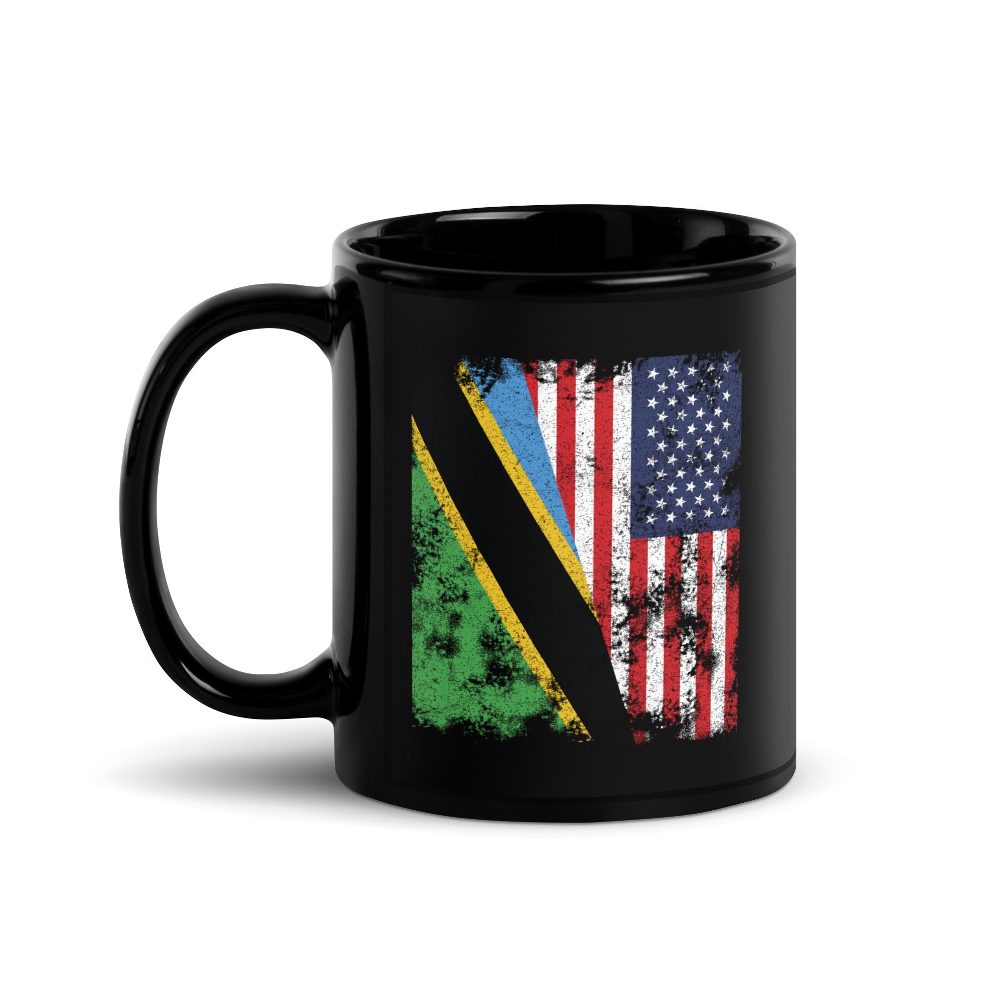 Tanzania USA Flag - Half American Mug