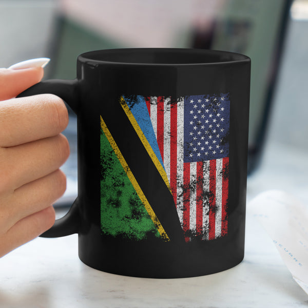 Tanzania USA Flag - Half American Mug
