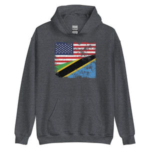 Tanzania USA Flag Hoodie