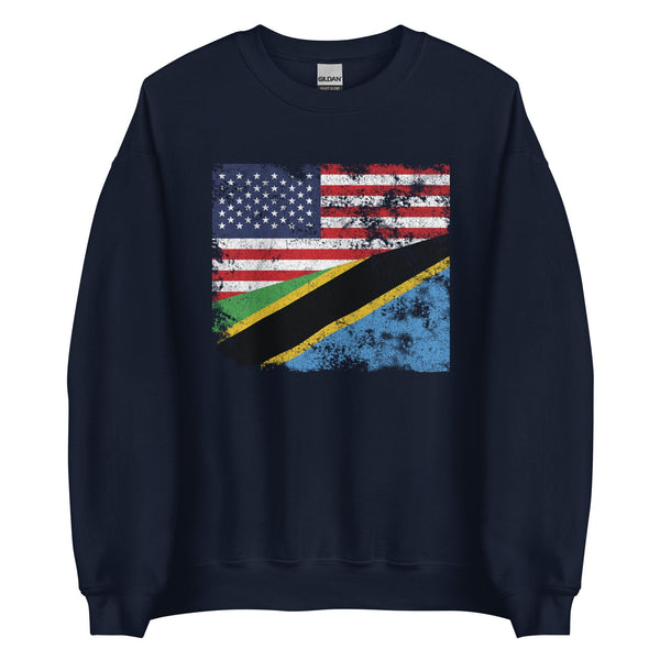 Tanzania USA Flag Sweatshirt