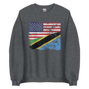 Tanzania USA Flag Sweatshirt