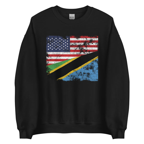 Tanzania USA Flag Sweatshirt