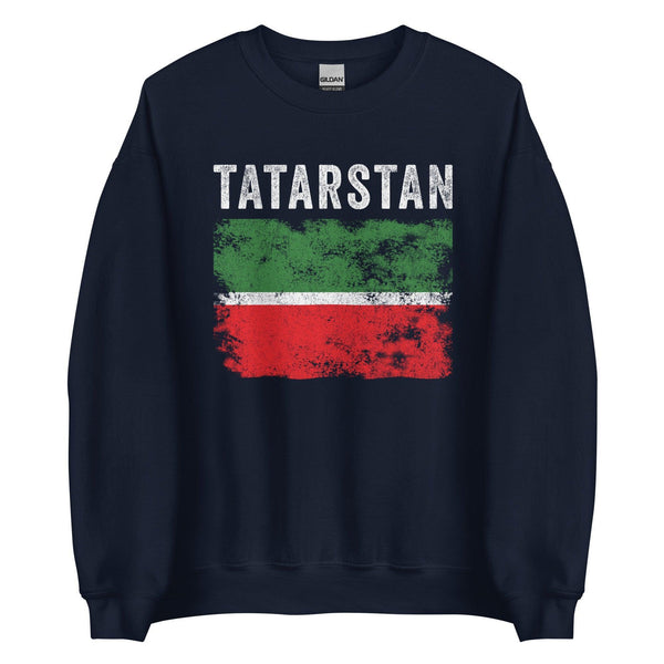 Tatarstan Flag Distressed - Tatar Flag Sweatshirt