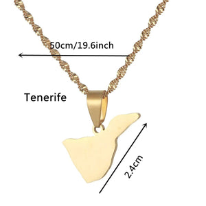 Tenerife Map Necklace