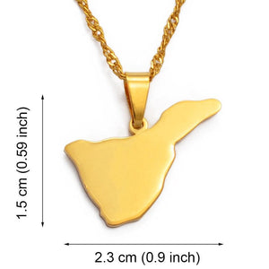 Tenerife Map Necklace