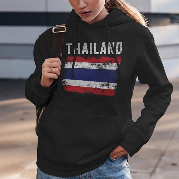 Thailand Flag Distressed - Thai Flag Hoodie