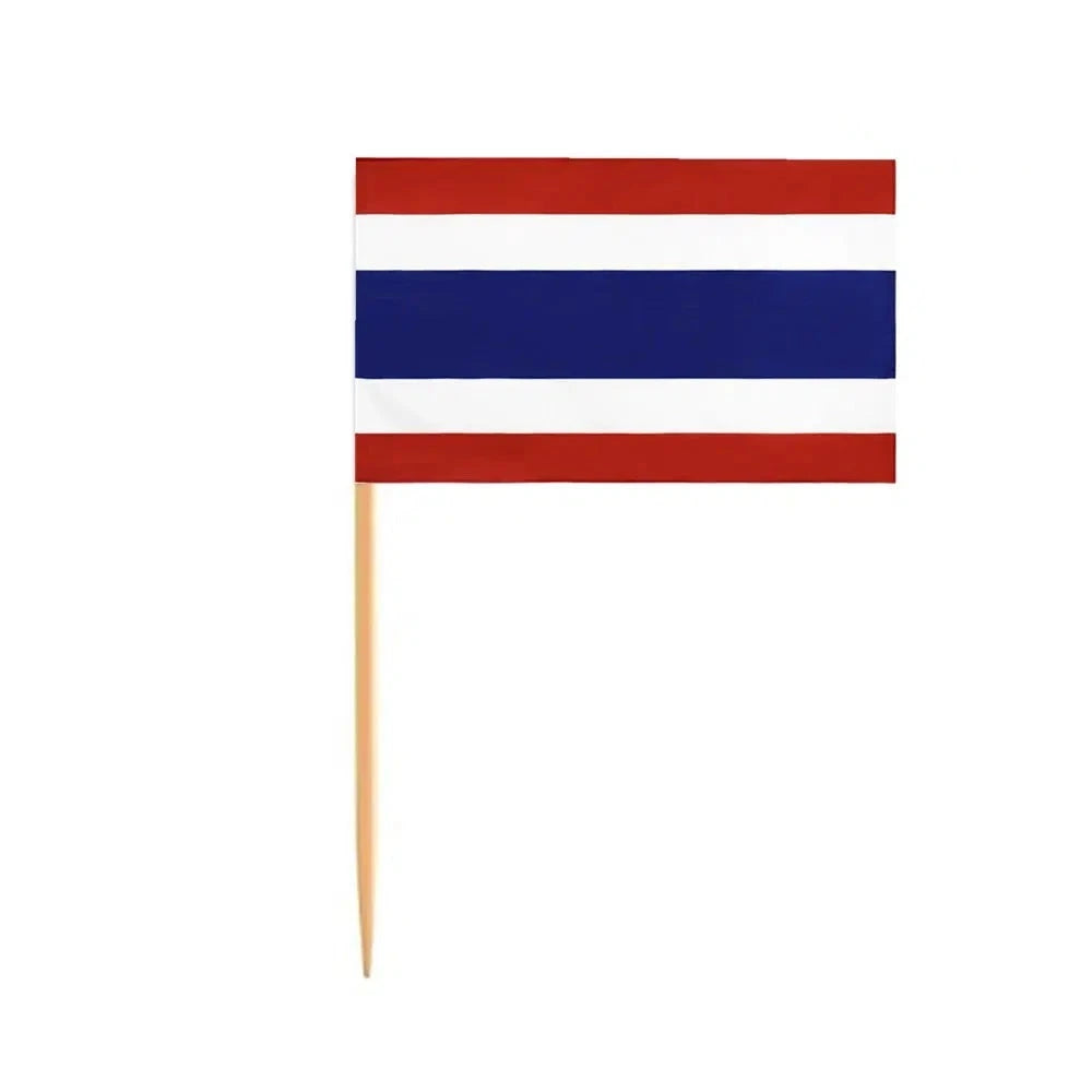 Thailand Flag Toothpicks - Cupcake Toppers (100Pcs)