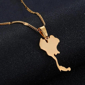 Thailand Map Necklace