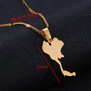 Thailand Map Necklace