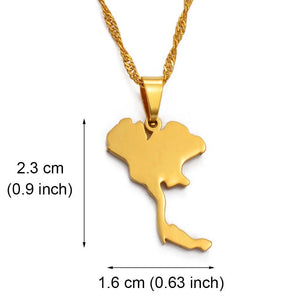 Thailand Map Necklace