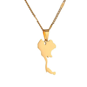 Thailand Map Necklace