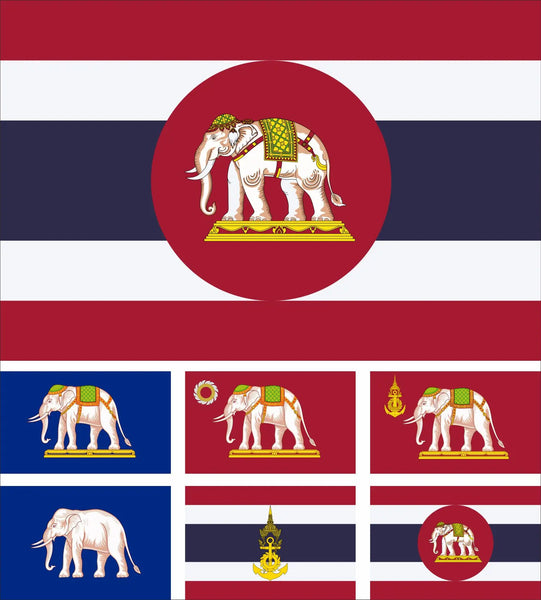 Thailand Naval Flags - 90x150cm(3x5ft) - 60x90cm(2x3ft)