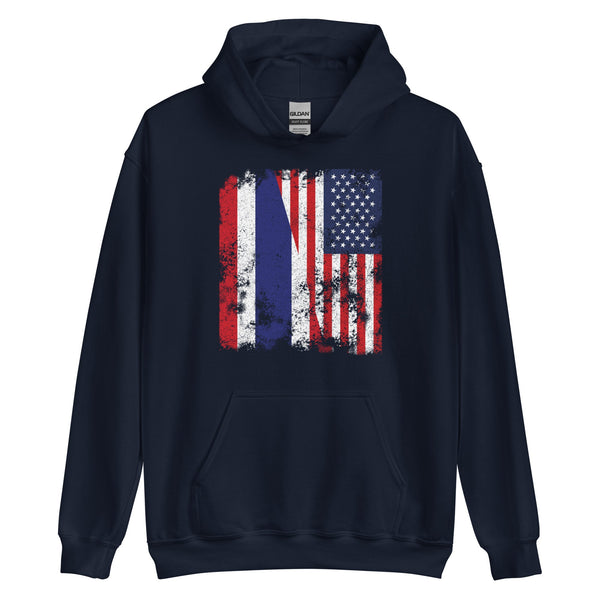 Thailand USA Flag - Half American Hoodie