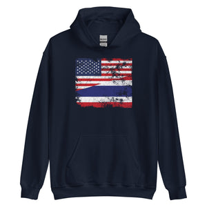 Thailand USA Flag Hoodie