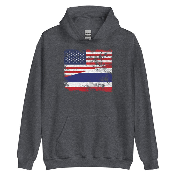 Thailand USA Flag Hoodie