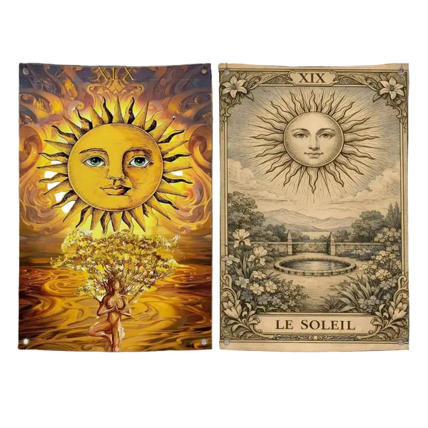 The Sun Tarot Card Flags - 90x150cm(3x5ft) - 60x90cm(2x3ft)