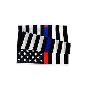 Thin Red and Blue Line Flag - 90x150cm(3x5ft) - 60x90cm(2x3ft)