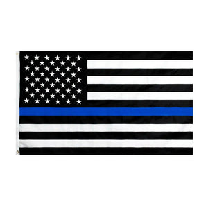 Thin Red and Blue Line Flag - 90x150cm(3x5ft) - 60x90cm(2x3ft)