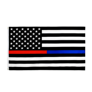 Thin Red and Blue Line Flag - 90x150cm(3x5ft) - 60x90cm(2x3ft)