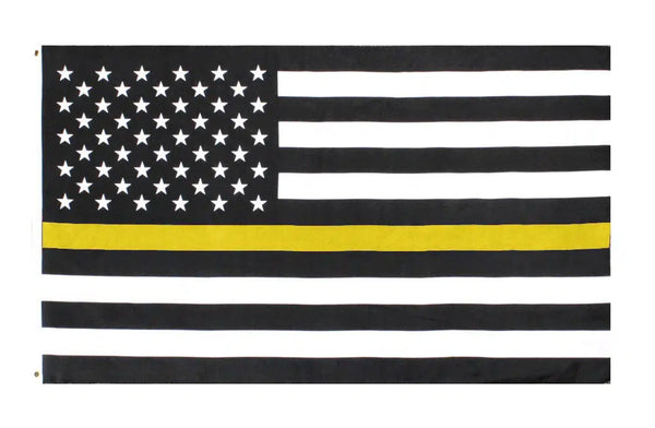 Thin Yellow Line Flag - 90x150cm(3x5ft) - 60x90cm(2x3ft) - USA Flag