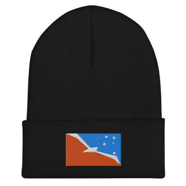 Tierra Del Fuego Flag Beanie - Embroidered Winter Hat