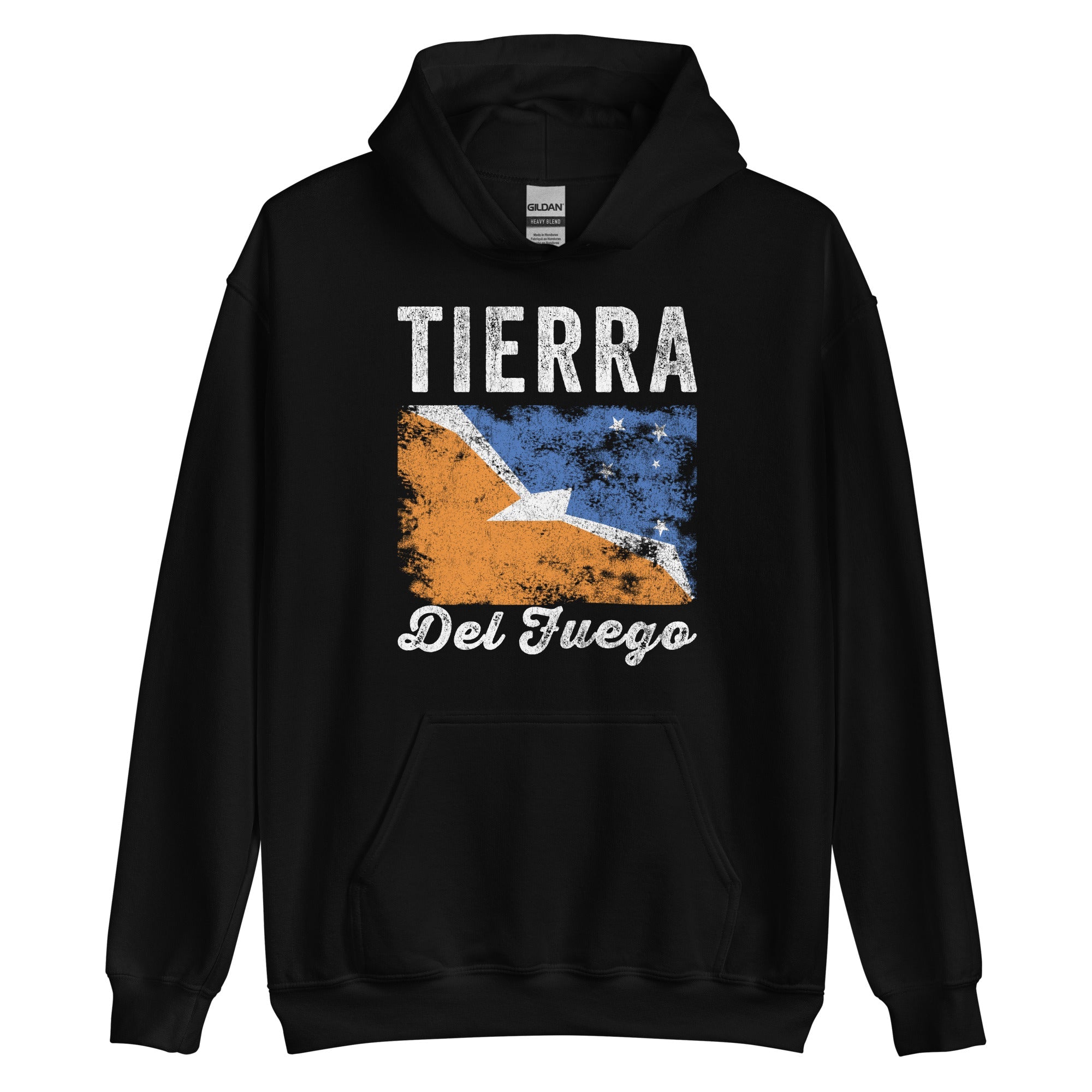 Tierra Del Fuego Flag Distressed Hoodie