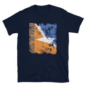 Tierra Del Fuego Flag Distressed T-Shirt