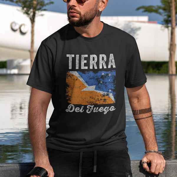 Tierra Del Fuego Flag Distressed T-Shirt