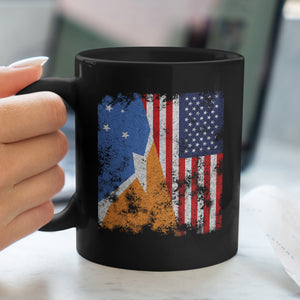 Tierra Del Fuego USA Flag Half American Mug