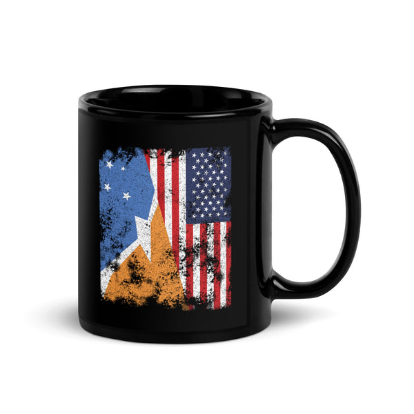 Tierra Del Fuego USA Flag Half American Mug